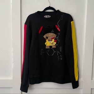 NEW BKYS Black Crewneck Sweater Size Medium *Flaw*